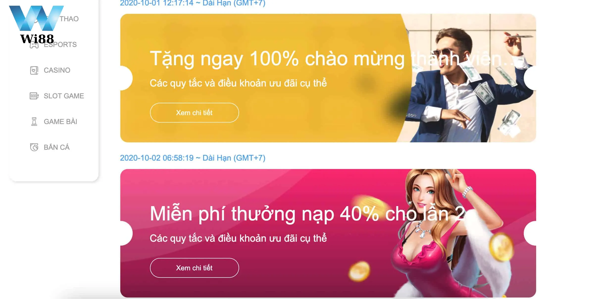 Khuyến mãi Wi88 casino với giá trị cực kỳ shock